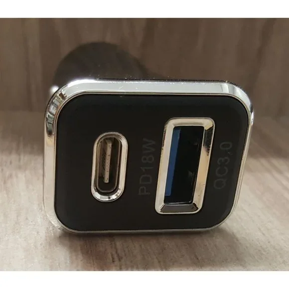 PD Fast Car Charger Dual Ports One Type C and One USB A ports - Picture 1 of 4